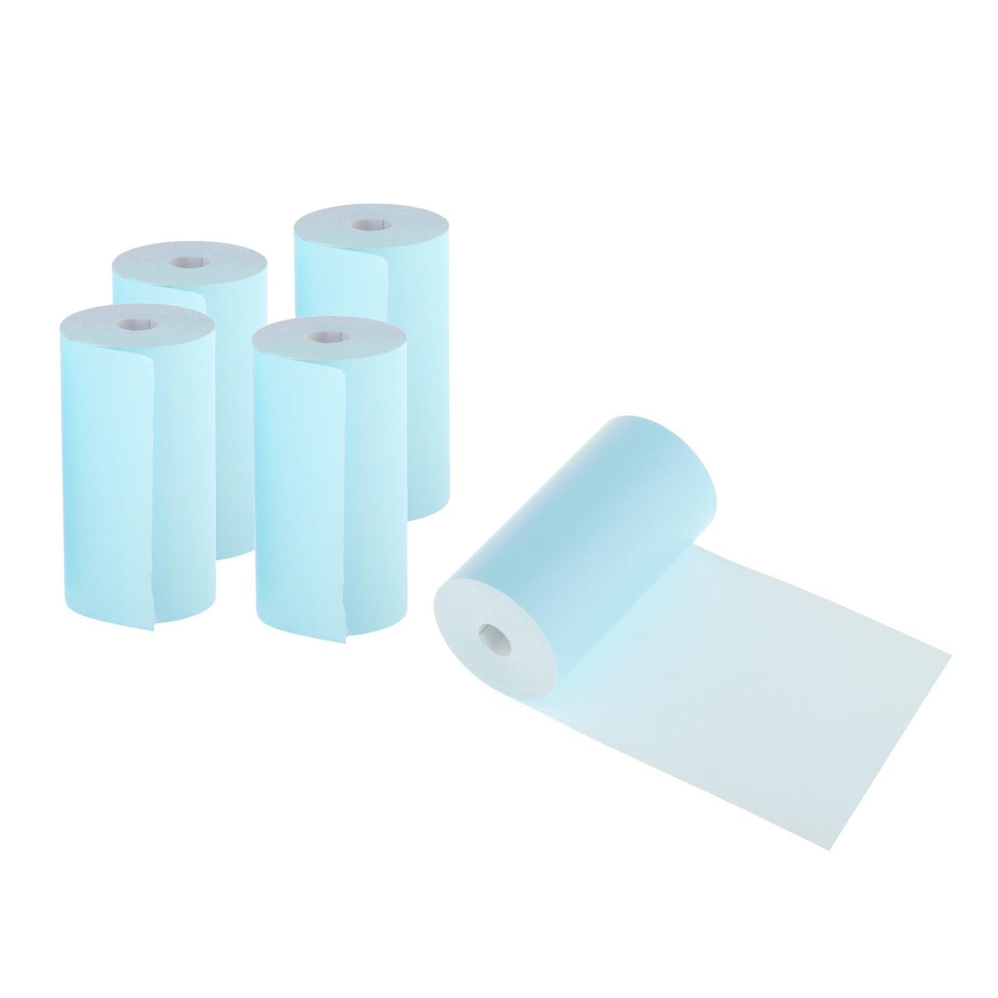 5pcs Colored Printing Paper Roll Thermal Printer Portable 57x30mm Blue