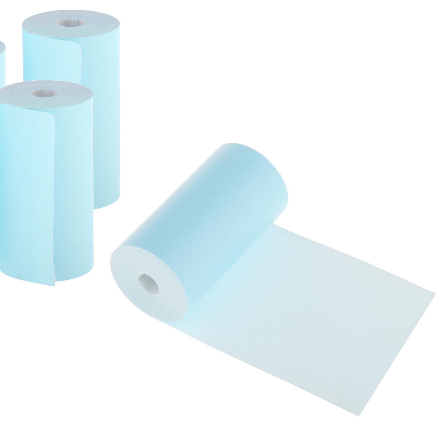 5pcs Colored Printing Paper Roll Thermal Printer Portable 57x30mm Blue