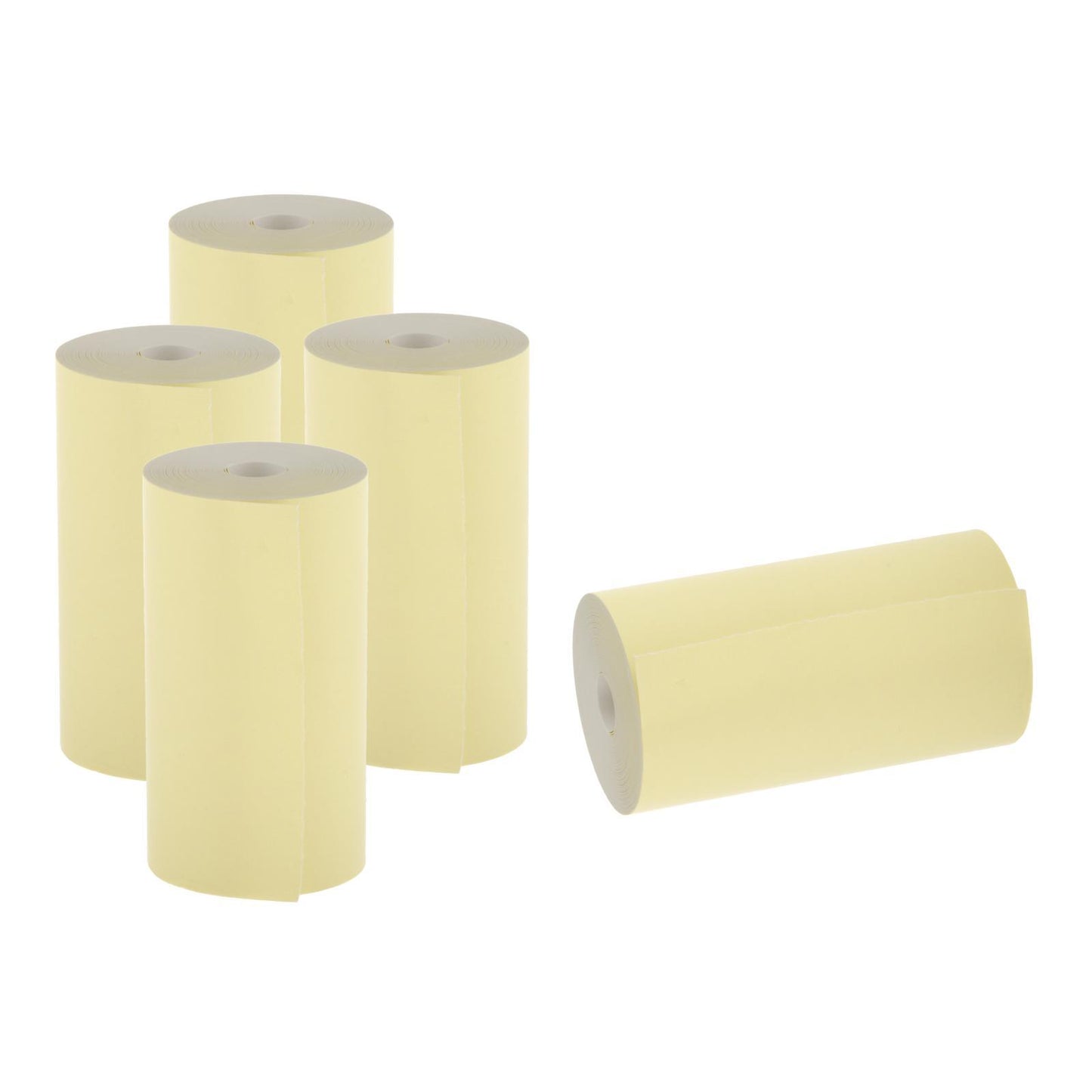5pcs Colored Printing Paper Roll Thermal Printer Portable 57x30mm Yellow