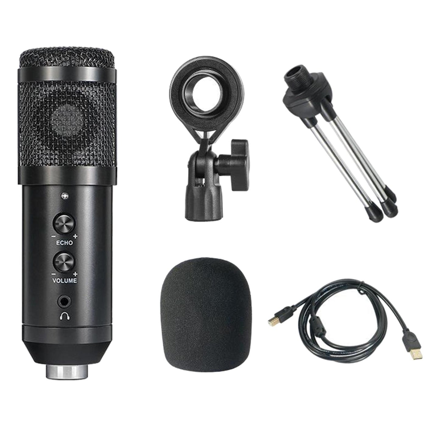 USB Condenser Microphone +Tripod Stand For Gaming Chating Recording Computer