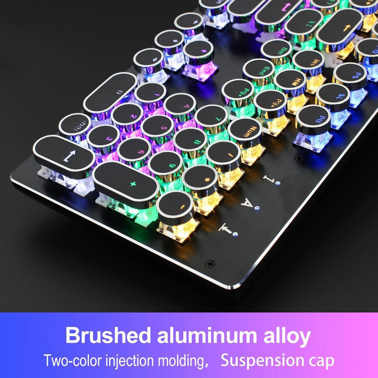 Professional USB Wired Typewriter Gaming Mechanical Keyboard RGB Backlit