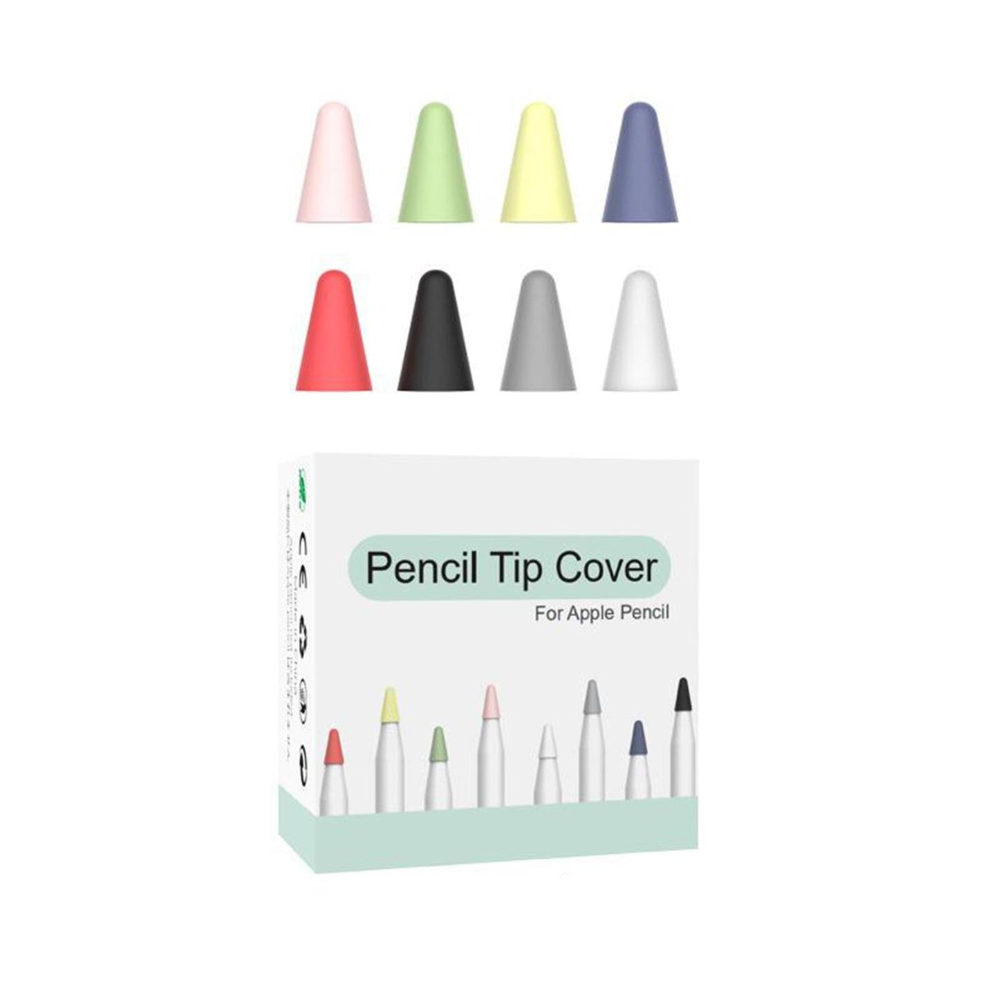 Premium 8Pcs Touchscreen Pen Nib Tip Case Cap for Apple Pencil 1st / 2nd