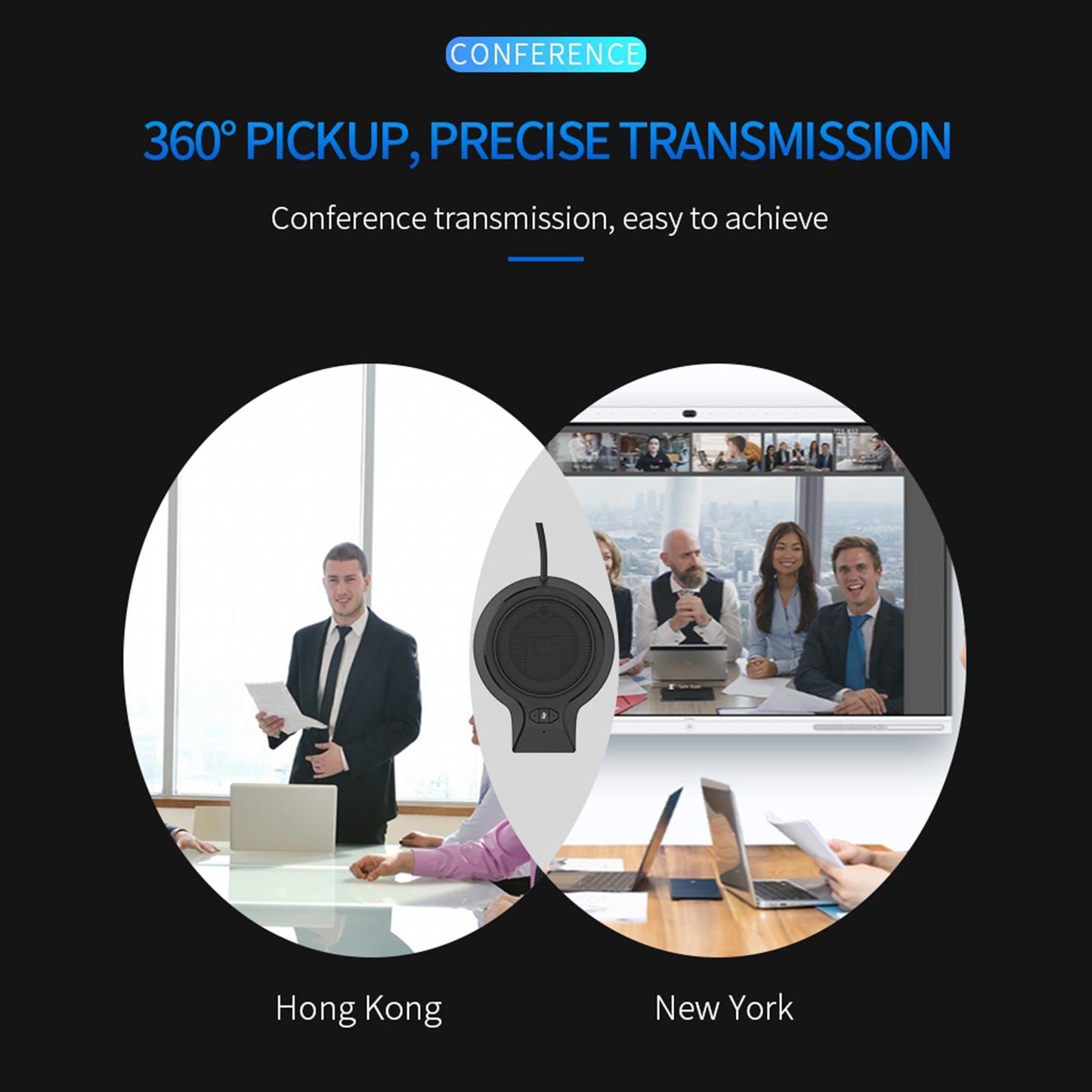 Mini USB Conference Computer Desktop PC Laptop Microphone Mic Video Meeting