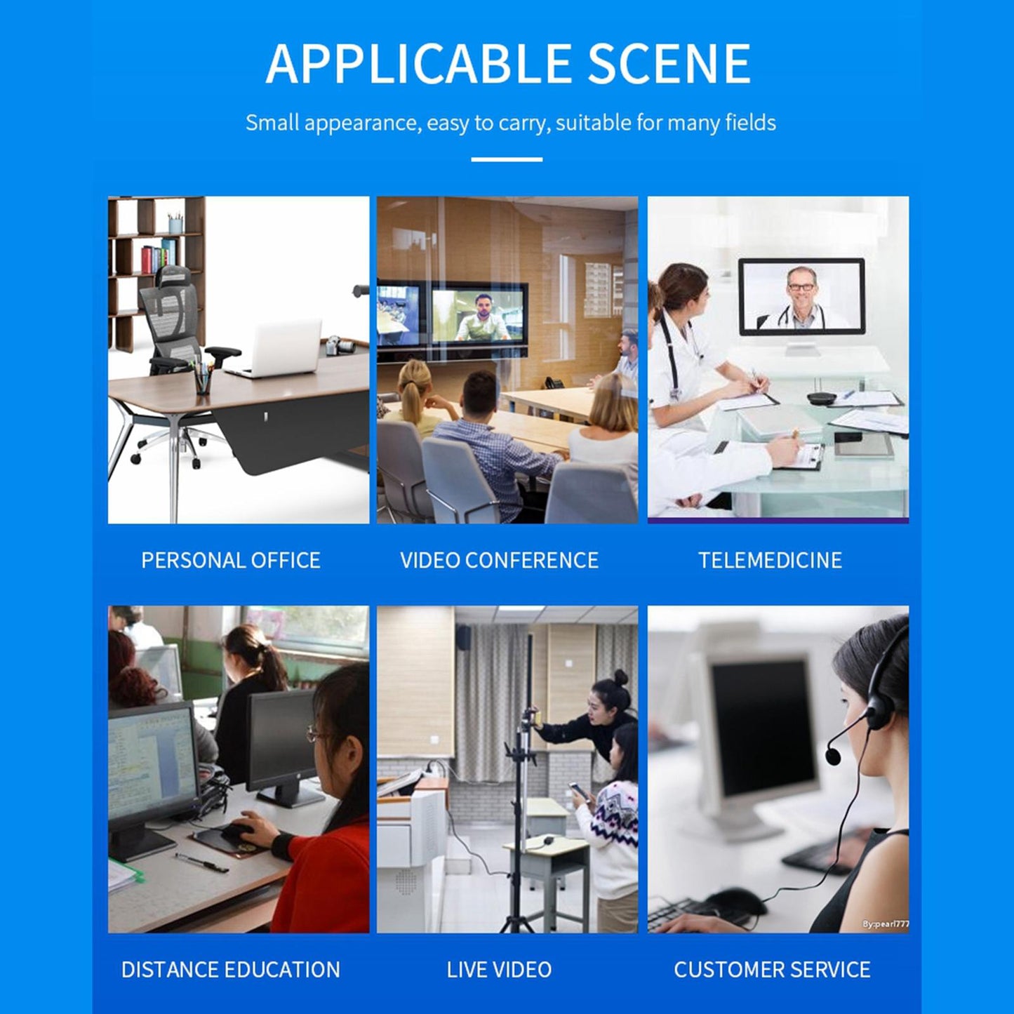 Mini USB Conference Computer Desktop PC Laptop Microphone Mic Video Meeting