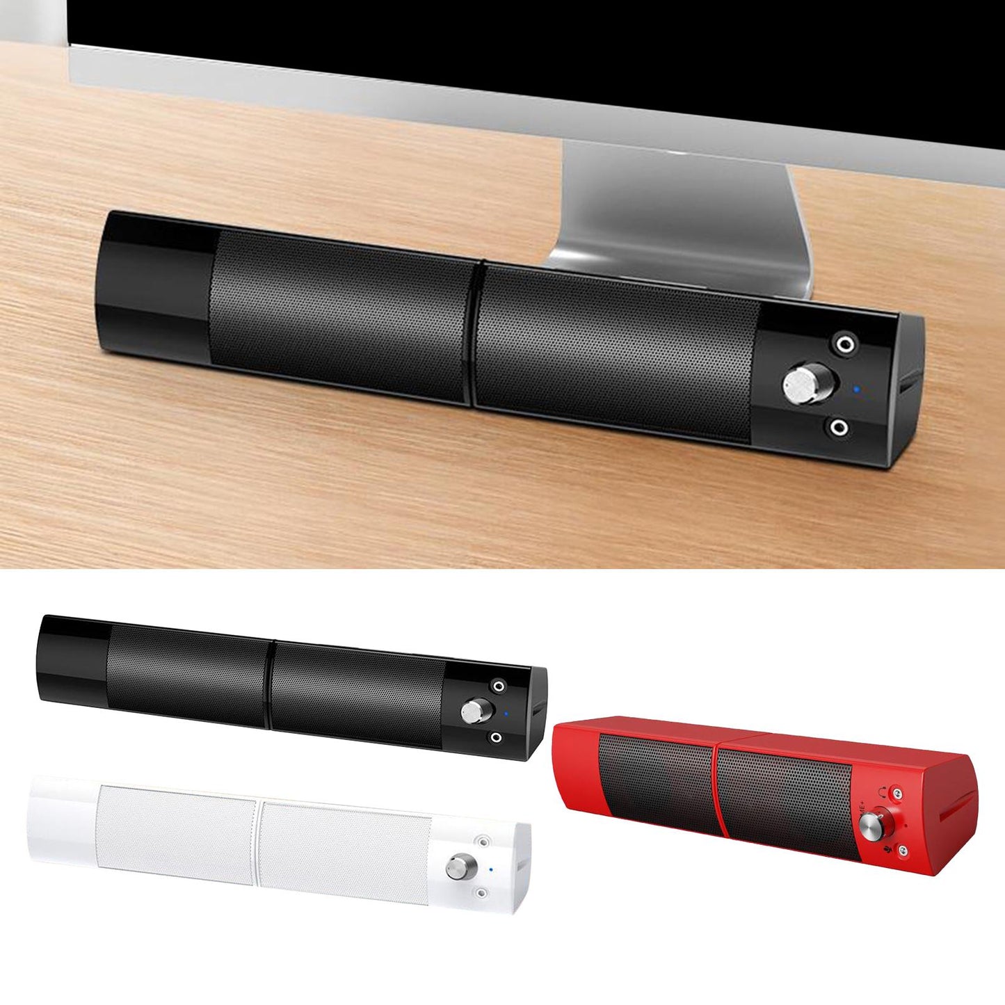 Computer Bluetooth Speaker Surround Sound Portable Table Subwoofer Black