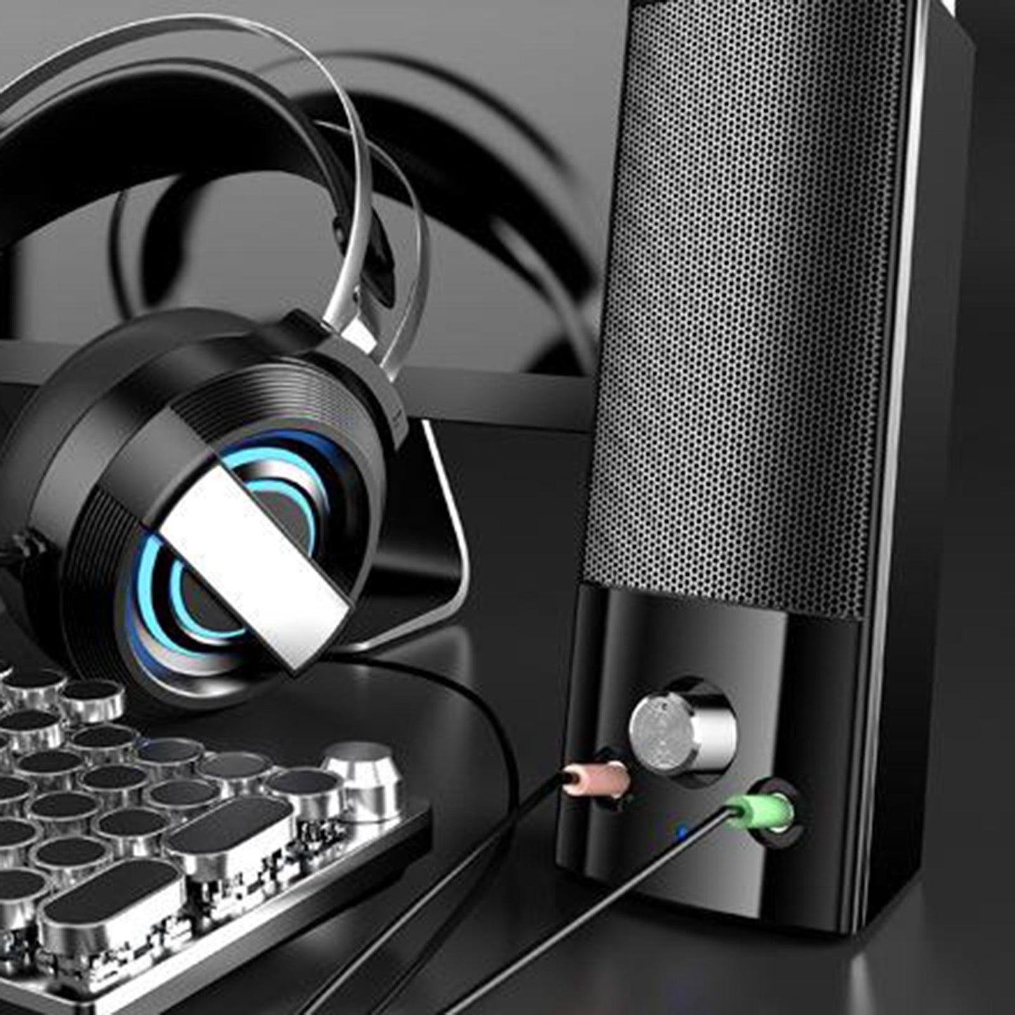 Computer Bluetooth Speaker Surround Sound Portable Table Subwoofer Red