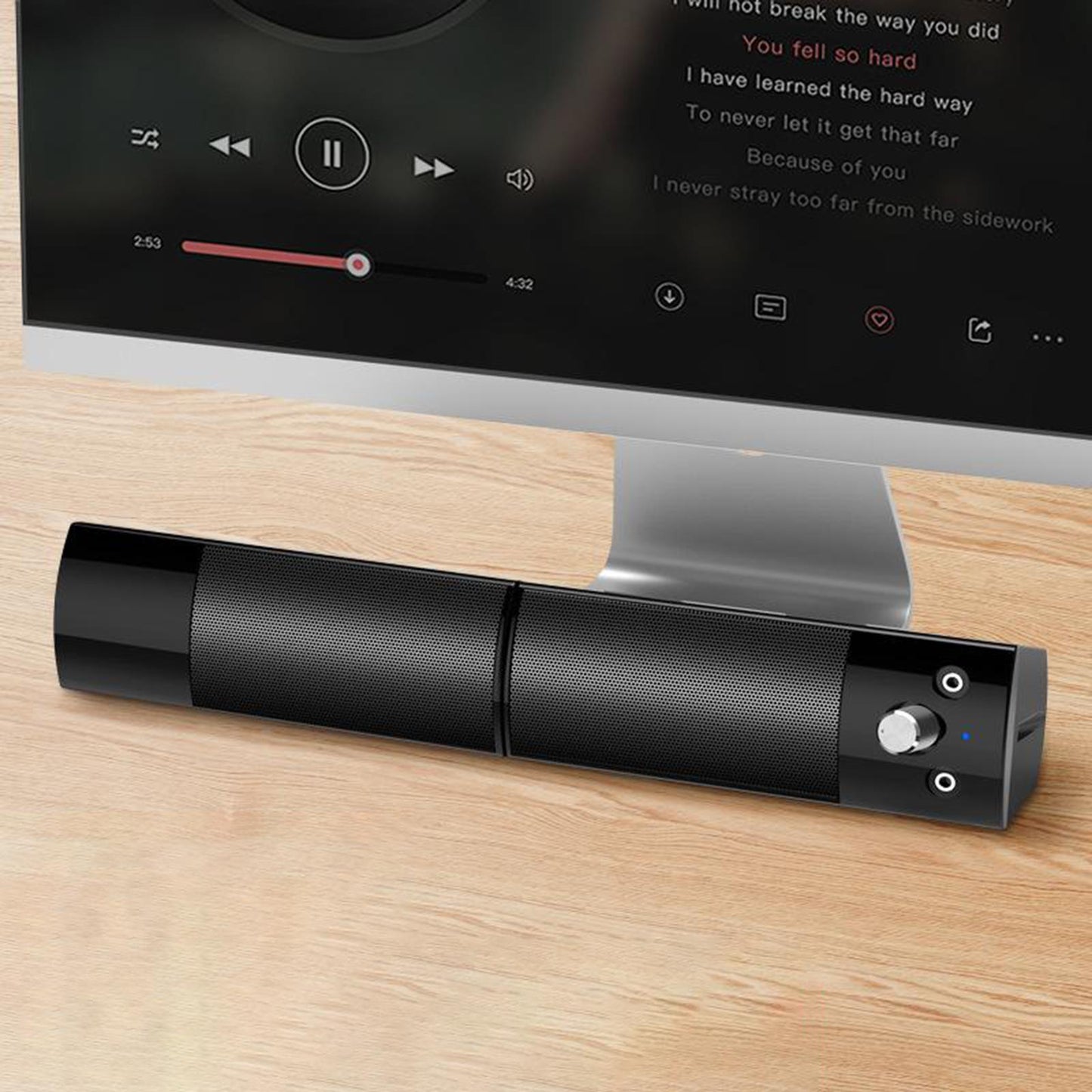 Computer Bluetooth Speaker Surround Sound Portable Table Subwoofer Red