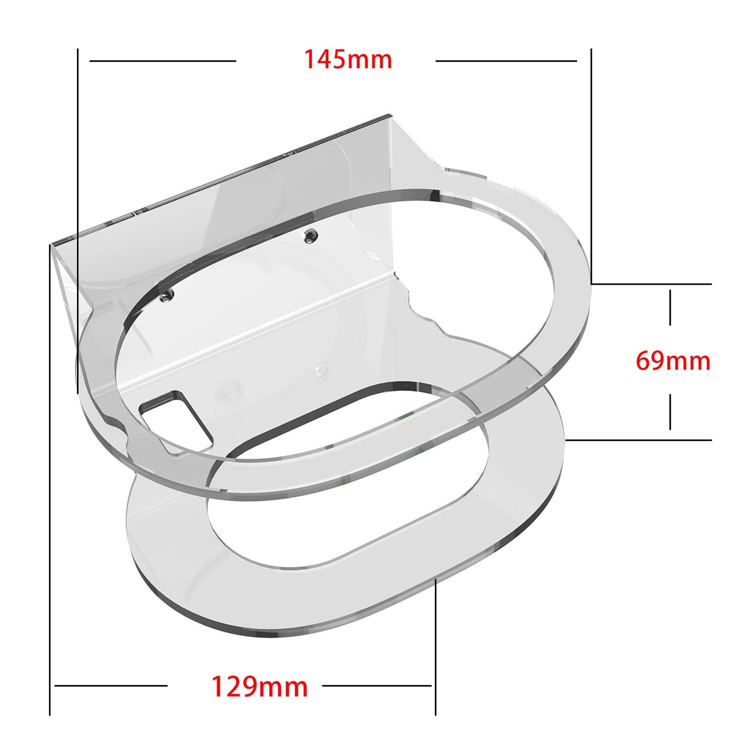 Wall Shelf Holder Stand Bracket For Google Nest Audio Smart Speaker Clear