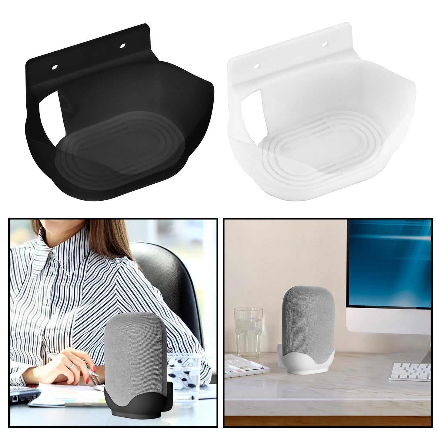 Portable Wall Mount Shelf Holder Stand For Google Nest Audio Bedroom White