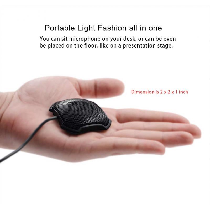 360 Omnidirectional Condenser Microphone 3.5mm Stereo Desktop for Skype