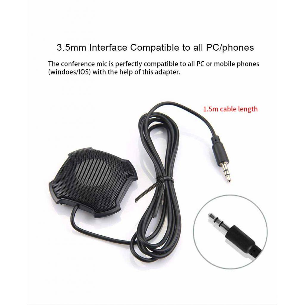 360 Omnidirectional Condenser Microphone 3.5mm Stereo Desktop for Skype