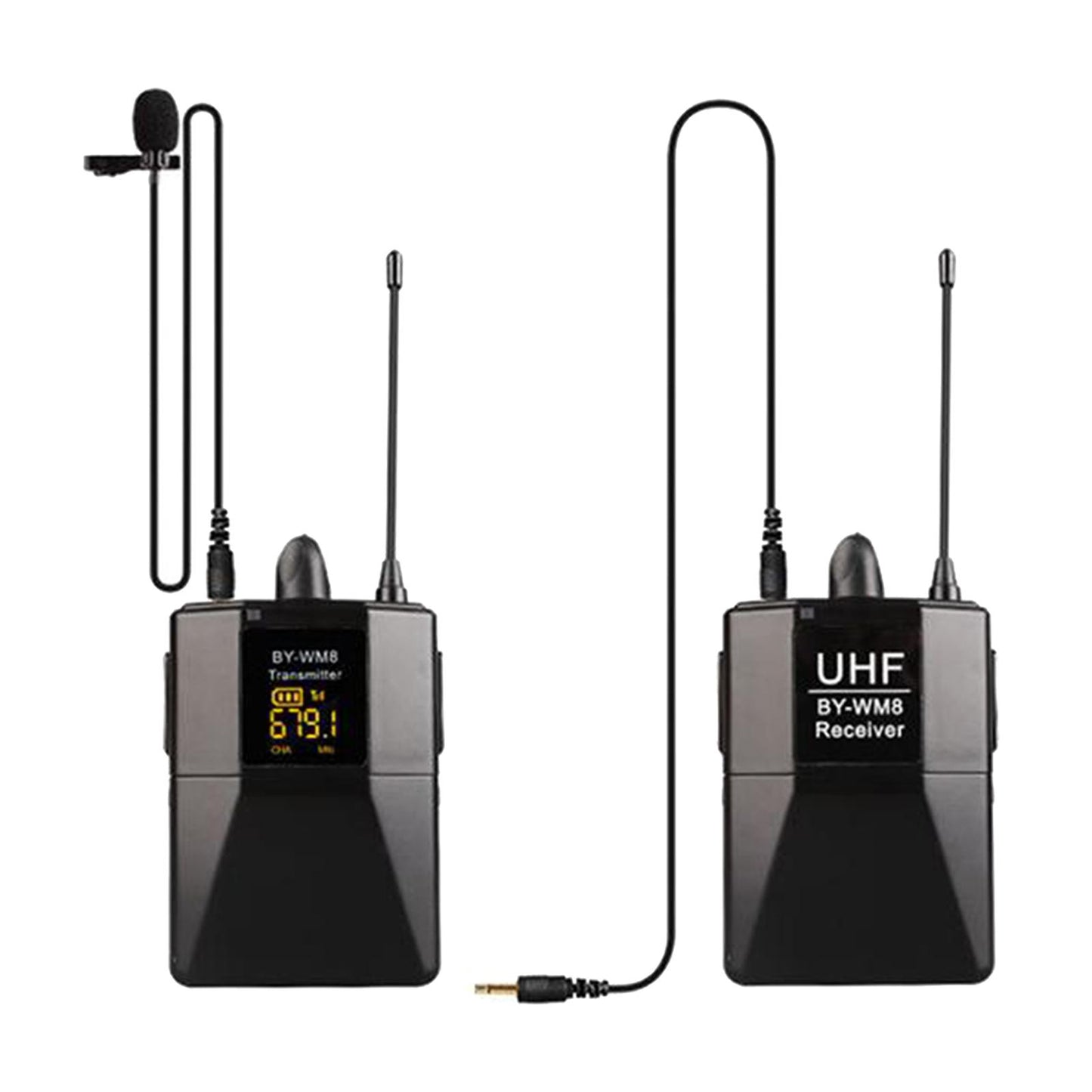 Wireless Lavalier Microphone for DSLR Interview Video Recording 1 to 1