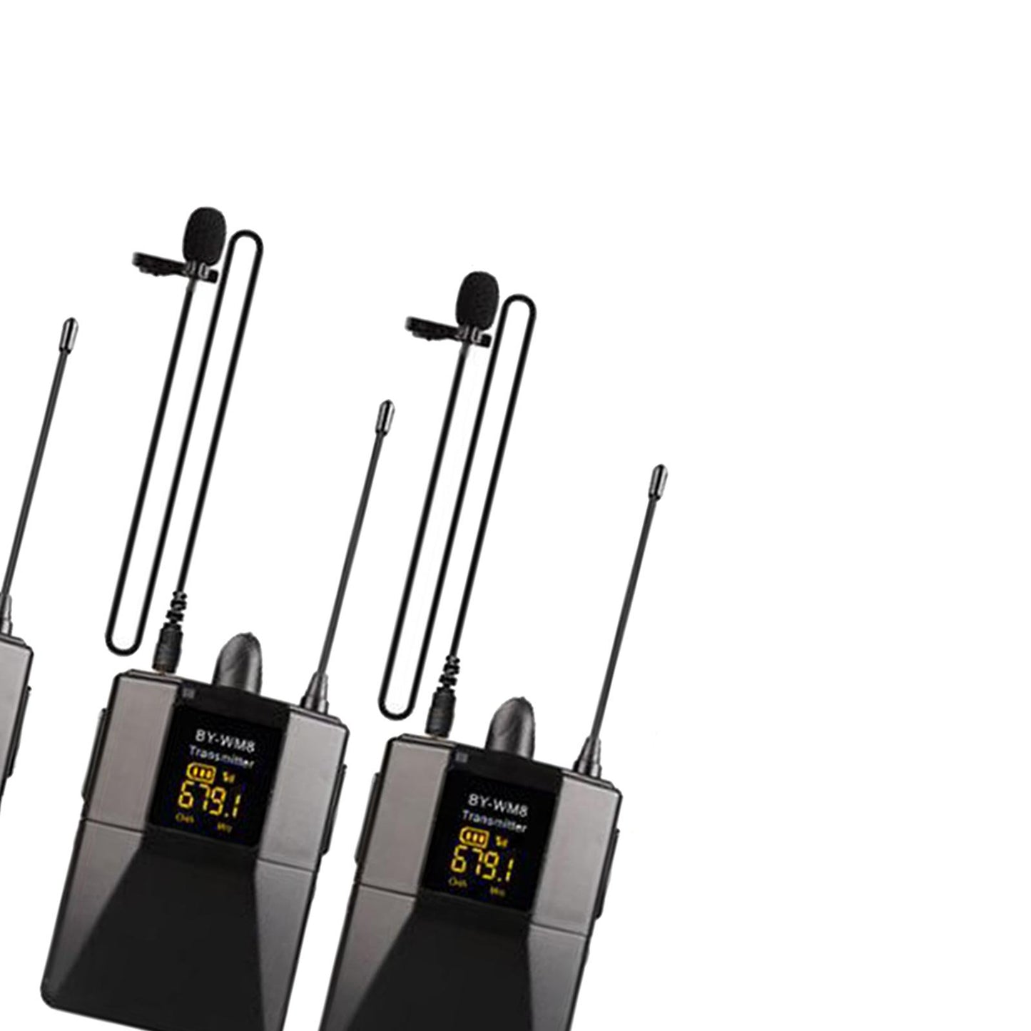 Wireless Lavalier Microphone for DSLR Interview Video Recording 1 to 2