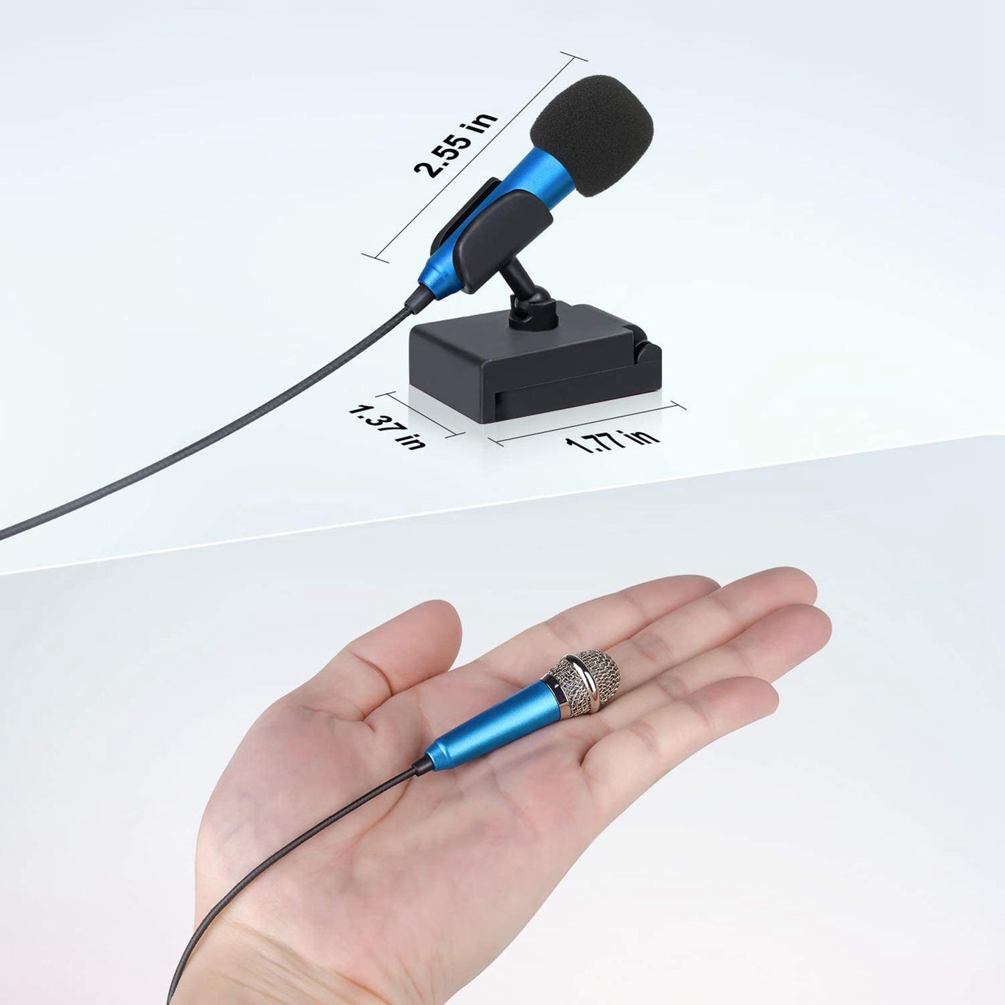 Portable Mini Karaoke Microphone Mic for Singing Voice Recording Gold