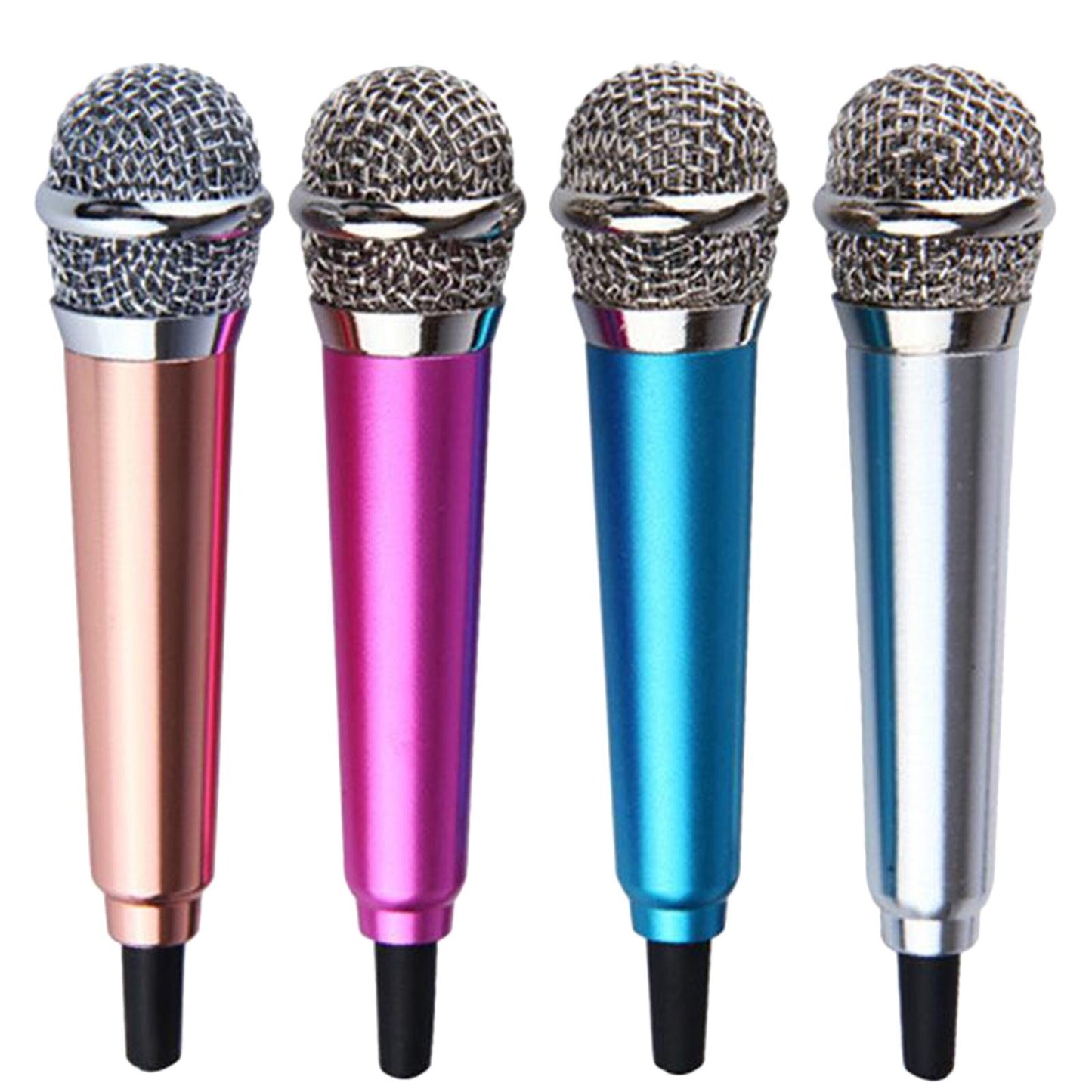 Portable Mini Karaoke Microphone Mic for Singing Voice Recording Gold