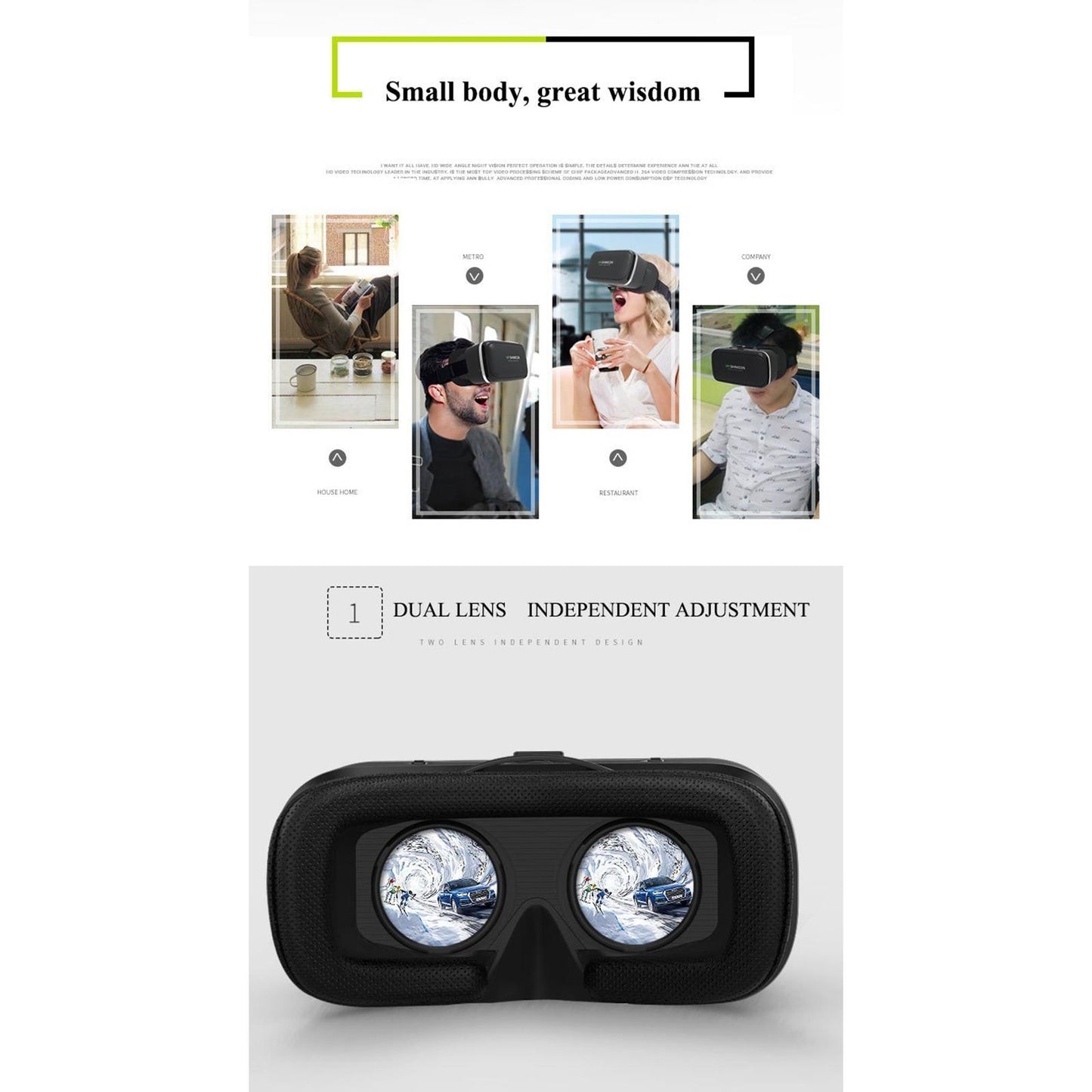 3D Glasses Virtual Reality Goggles 360 Movies for SmartPhone handle
