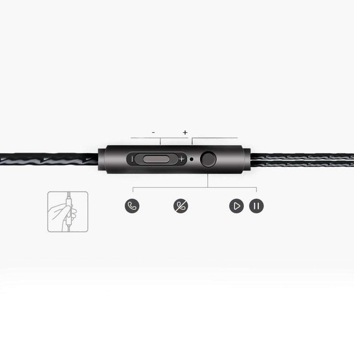 Universal Durable USB Type C Headphones Wired In-ear Earbuds Golden