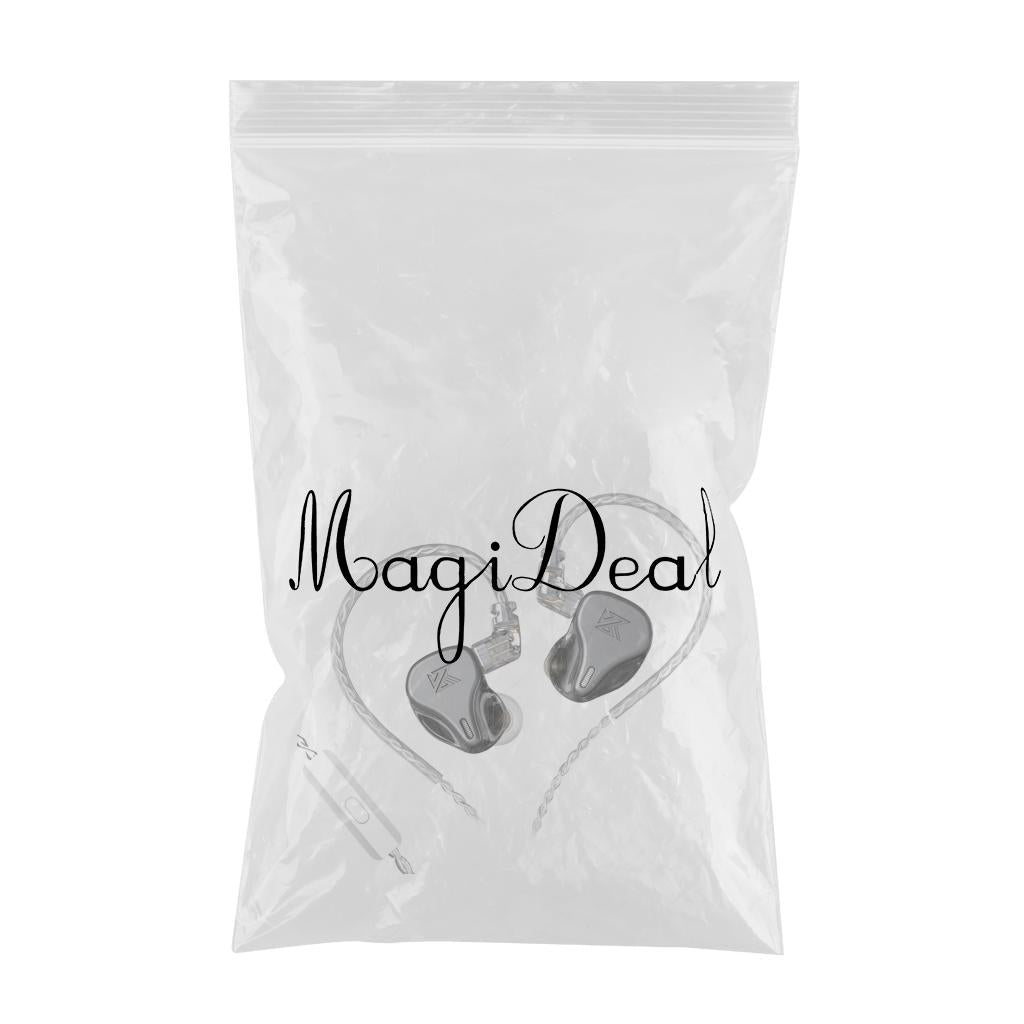 DQ6 3DD HIFI Bass Noise Cancelling Earphone in-Ear Headset Gray with Mic