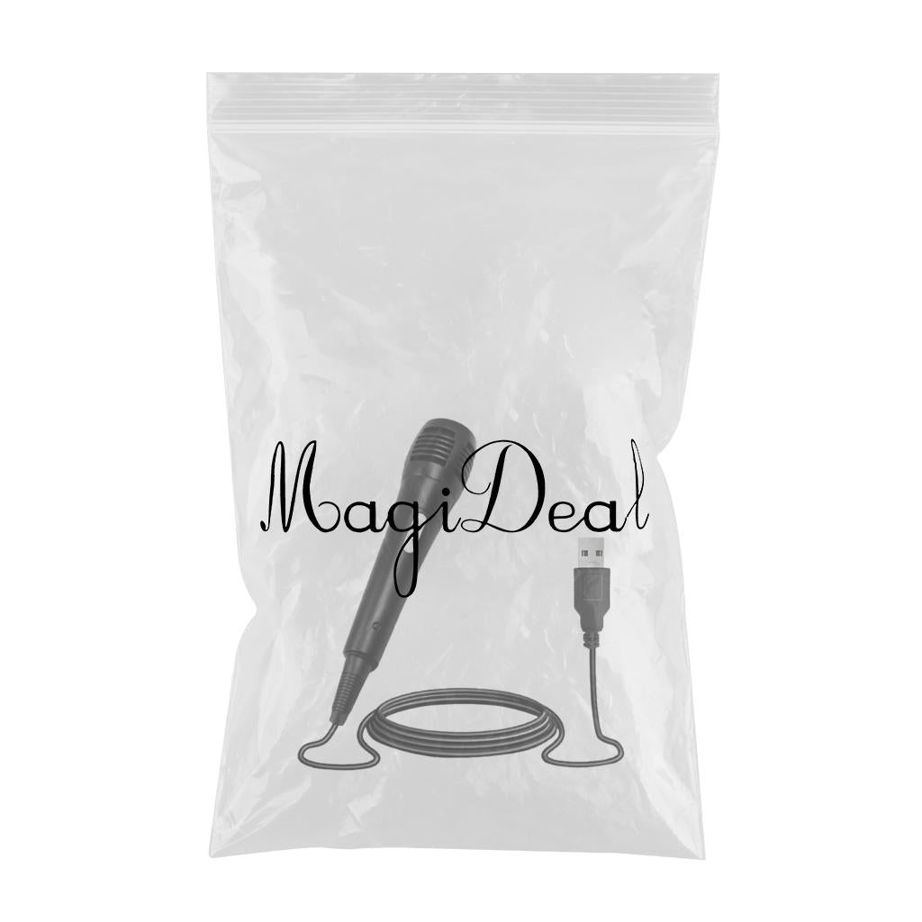 Black 3Meter USB Game Wired Microphone Singing MIC for PS4 User Friendly