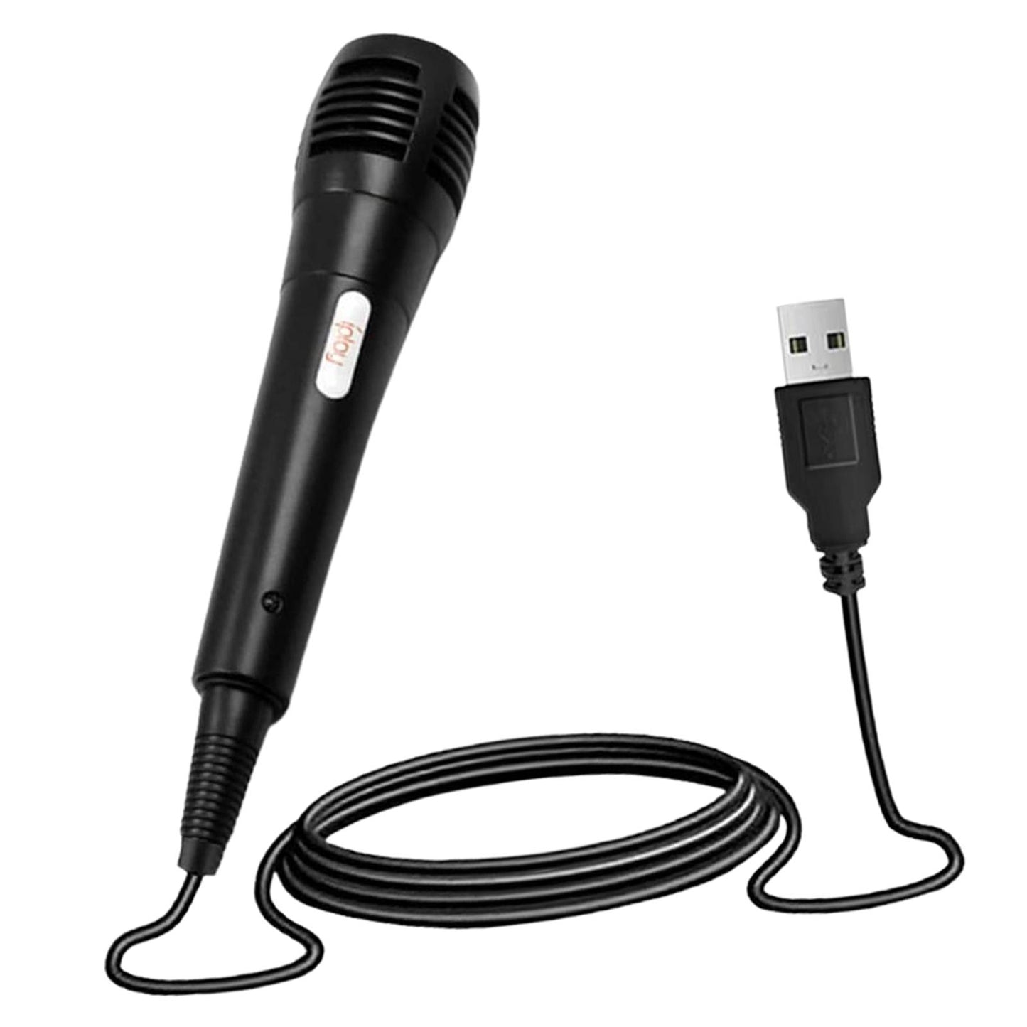 Black 3Meter USB Game Wired Microphone Singing MIC for PS4 User Friendly