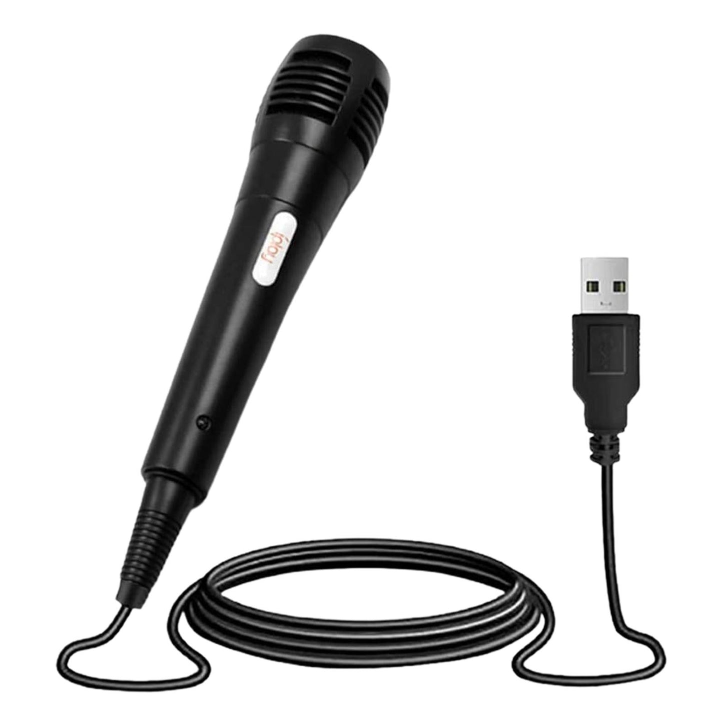 Black 3Meter USB Game Wired Microphone Singing MIC for PS4 User Friendly