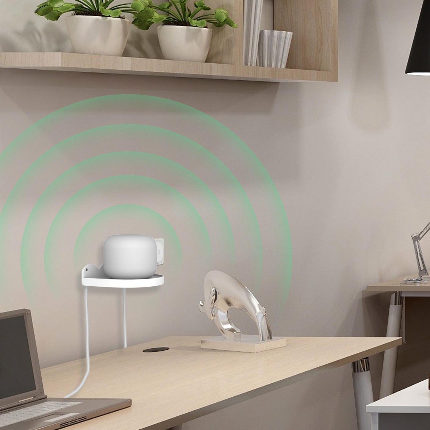 Wall Mount Shelf for Amazon Echo Dot 1 2 3 4 Speaker Smartphones white