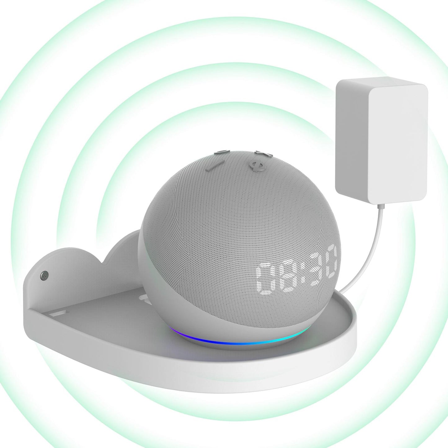 Wall Mount Shelf for Amazon Echo Dot 1 2 3 4 Speaker Smartphones white