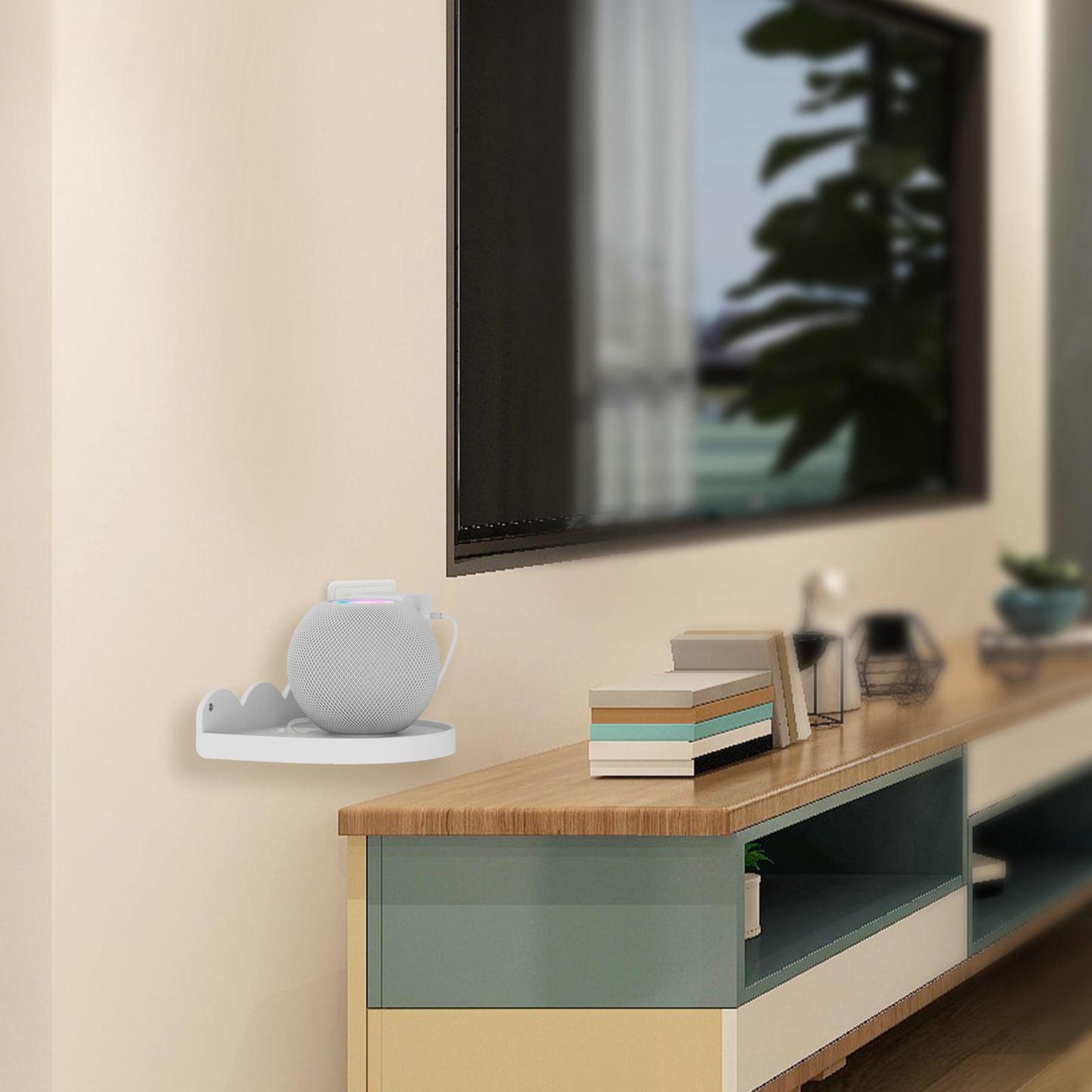 Wall Mount Shelf for Amazon Echo Dot 1 2 3 4 Speaker Smartphones white