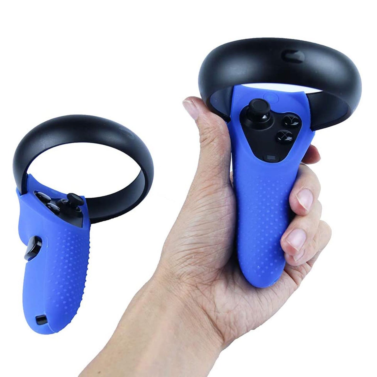Silicone Protective Skins Grip Cover for Oculus Quest 1 Rift-S Elastic Blue