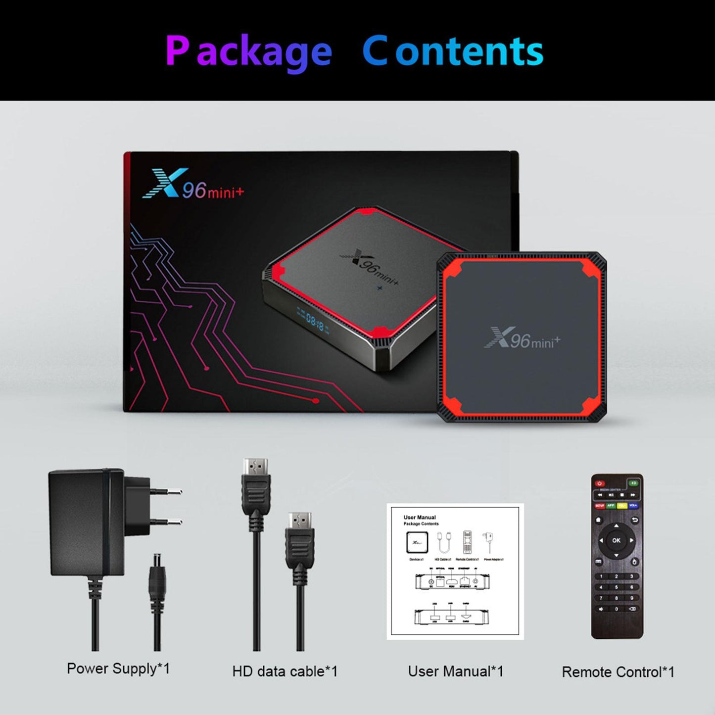 mini+ with Android 4K TV Set-top BOX Media Player 1+8G EU