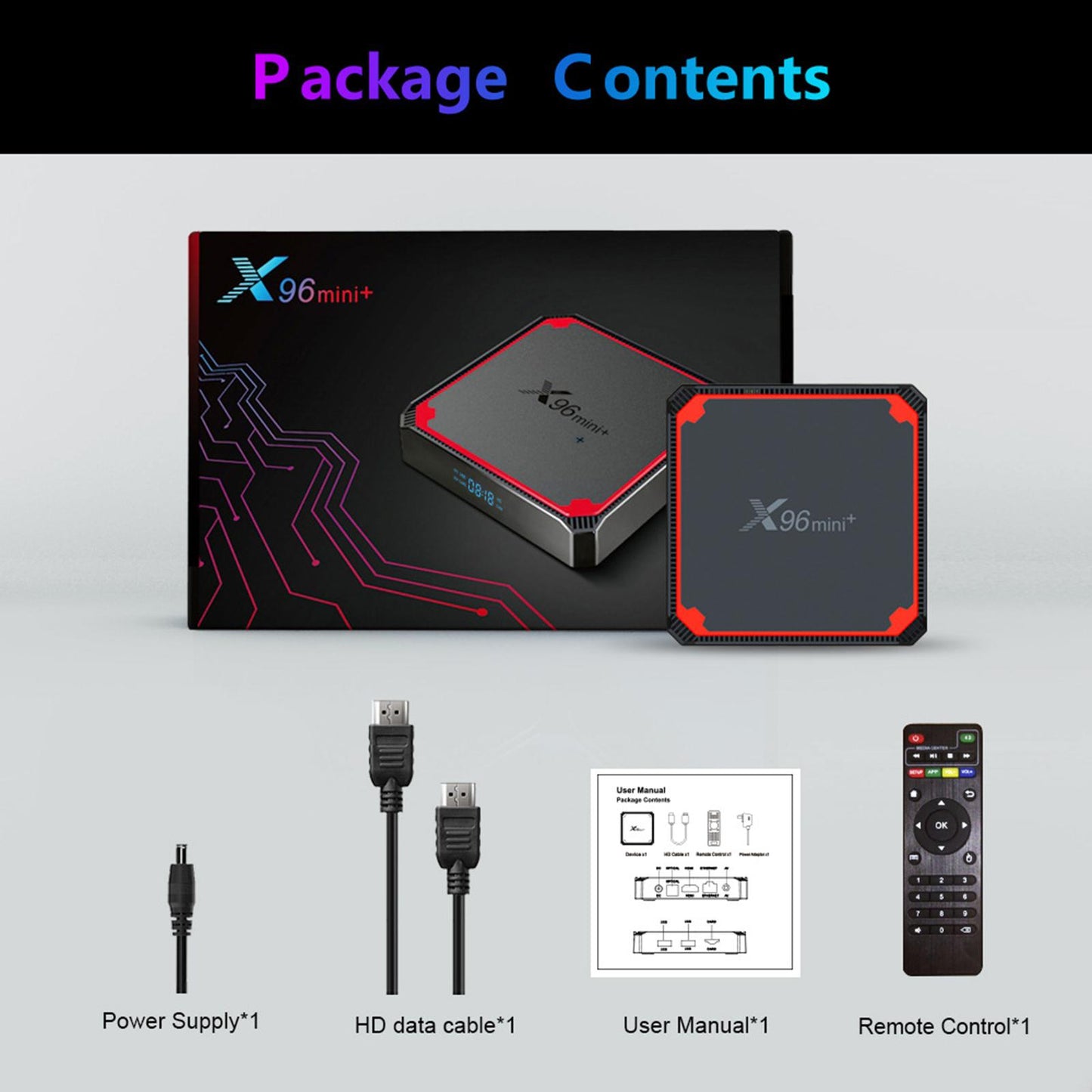 mini+ with Android 4K TV Set-top BOX Media Player 2+16G US