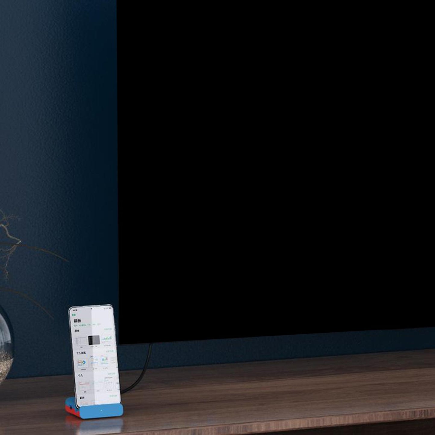 New Portable TV HDMI Converter Charging Dock Charger For Nintendo Switch NS Black