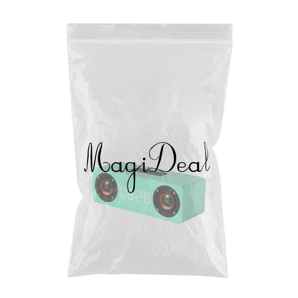 Stereo Sound Clock Soundbar Speaker for Home Office Computer Smartphone Work light green