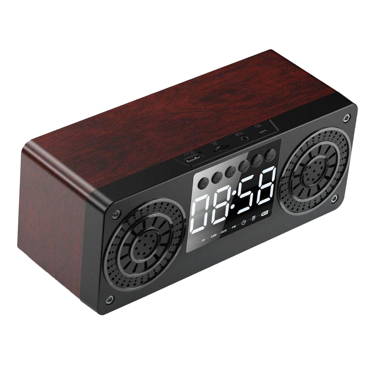 Bluetooth Portable Wooden Soundbar Audio Player for Home Office Computer red wood grain