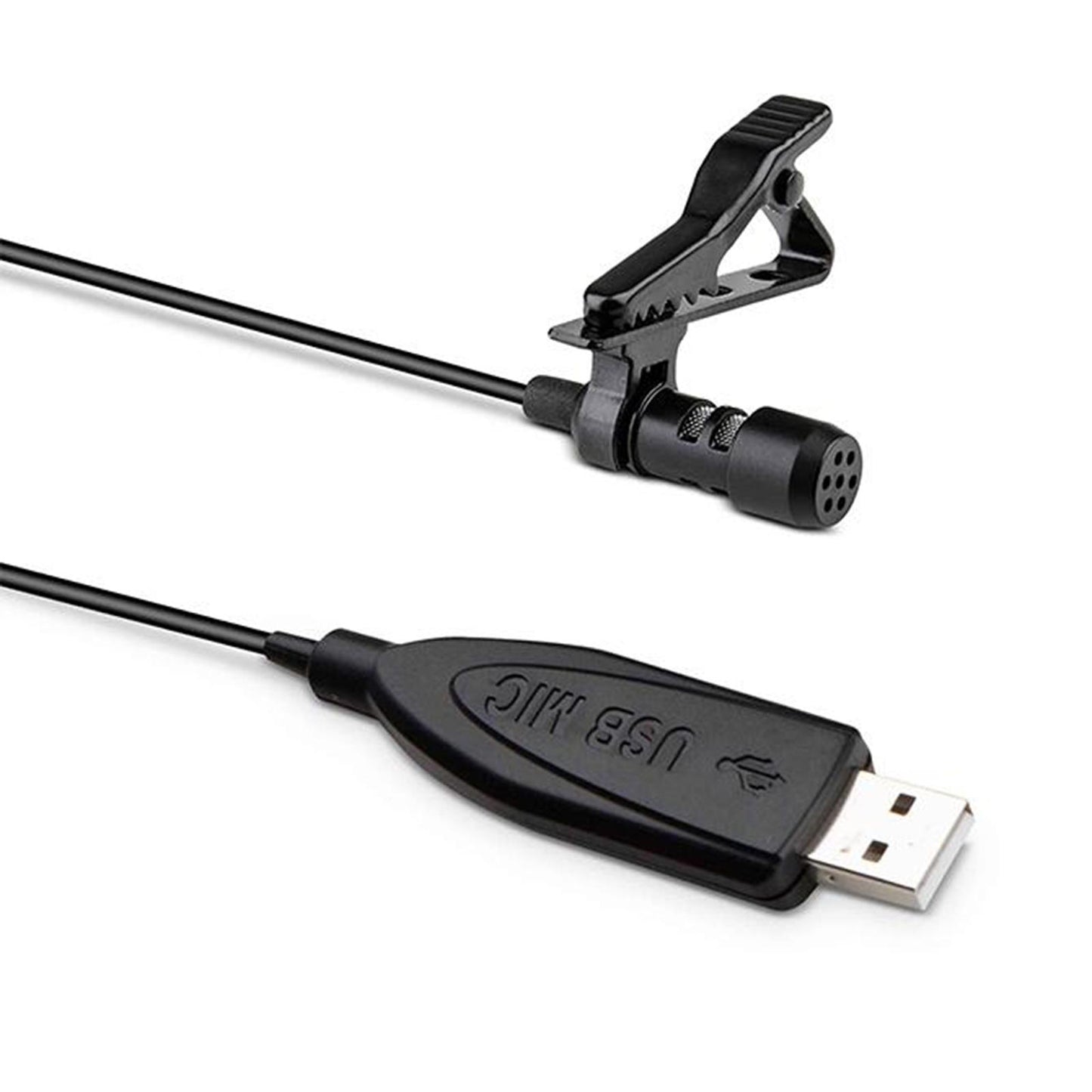 USB Lavalier Lapel Microphone Omnidirectional Mic For Computer Laptop PC