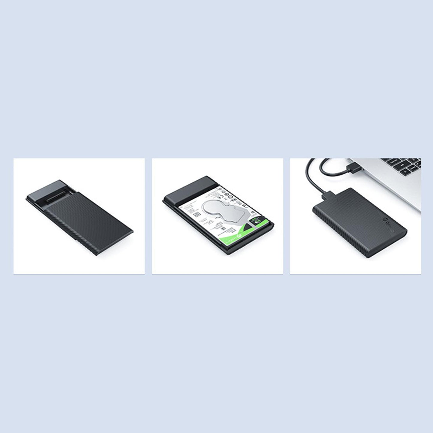 Removable 2.5in External USB 3.0 Hard Drive HDD Enclosure for Desktop Laptop