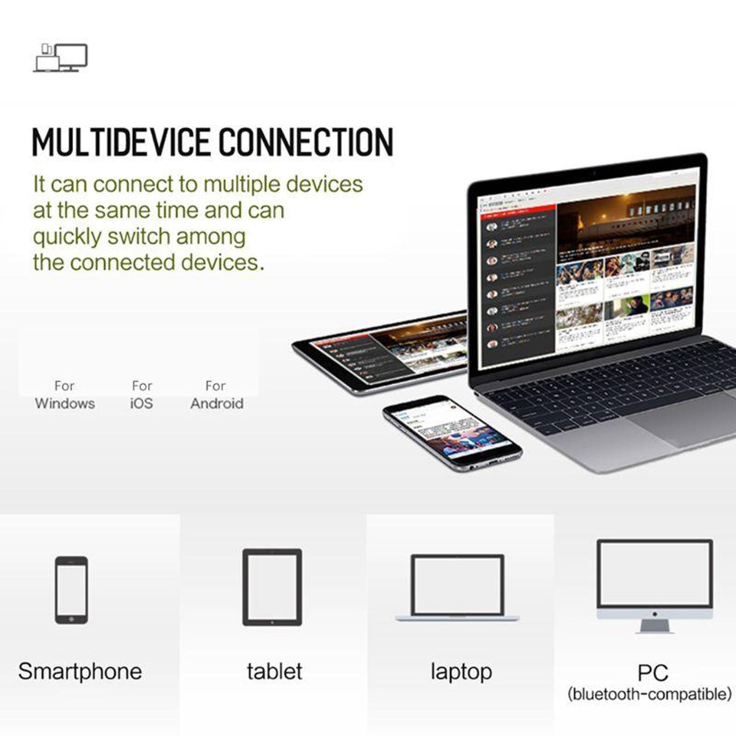 Portable Foldable Ultra-Thin Bluetooth Keyboard Pocket Sized for Windows iOS Blue