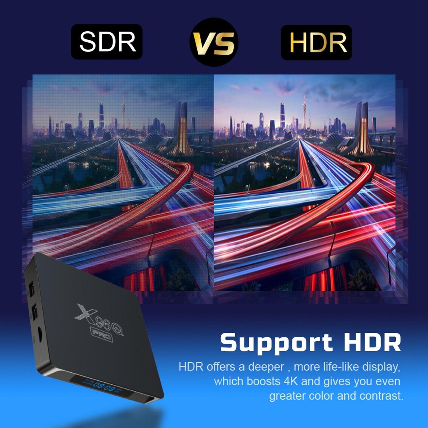 4K Ultral HD Dual-Band WIFI 3D Player OTA Upgrade Support US 2+16