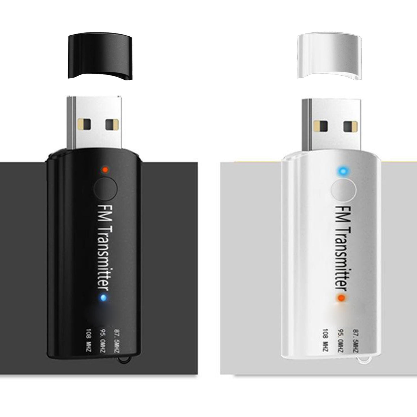 Bluetooth 5.0 Transmitter and Receiver FM AUX Adapter For TV Car PC white