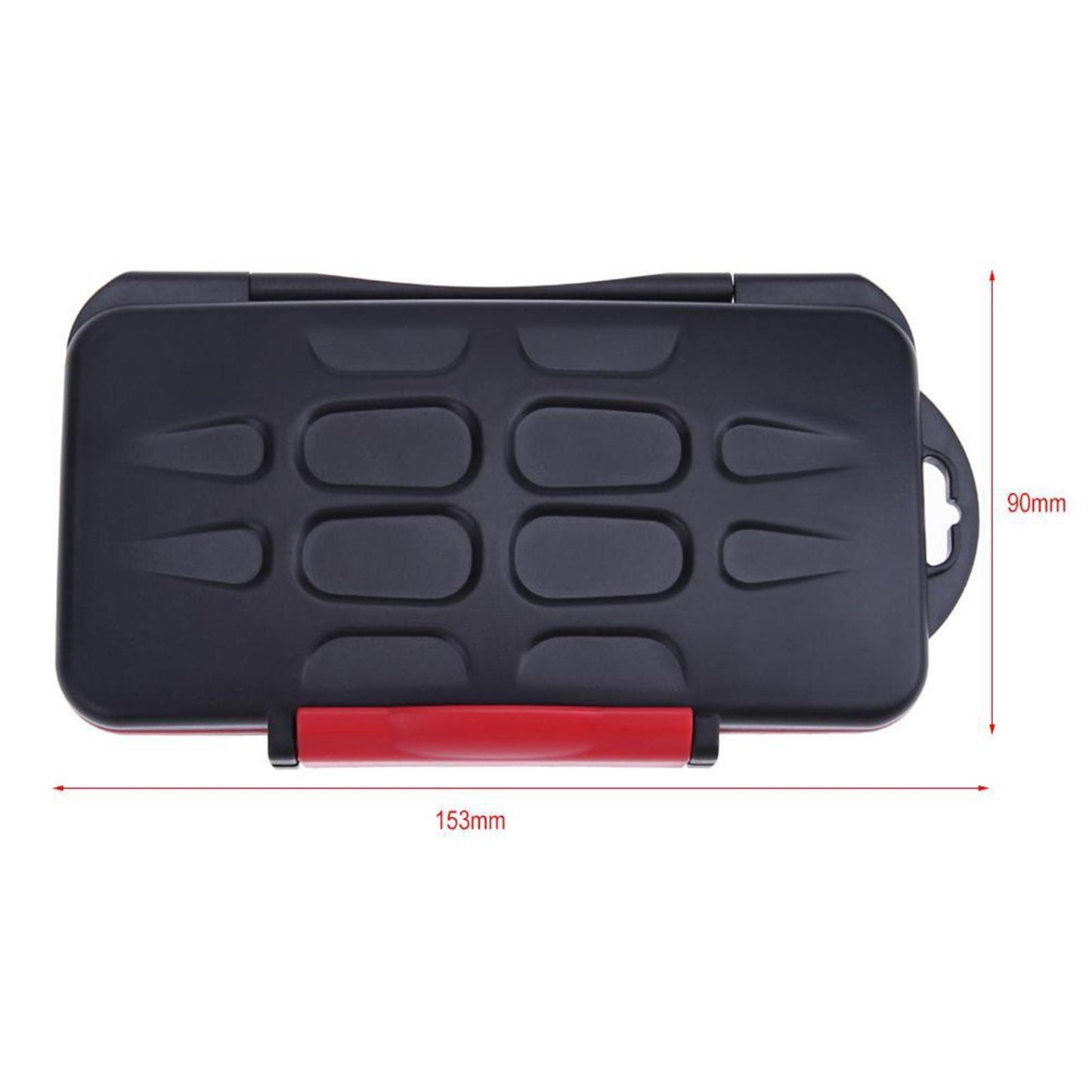 Memory Card Holder Large Capacity Water Resistant Shock Resistant Red