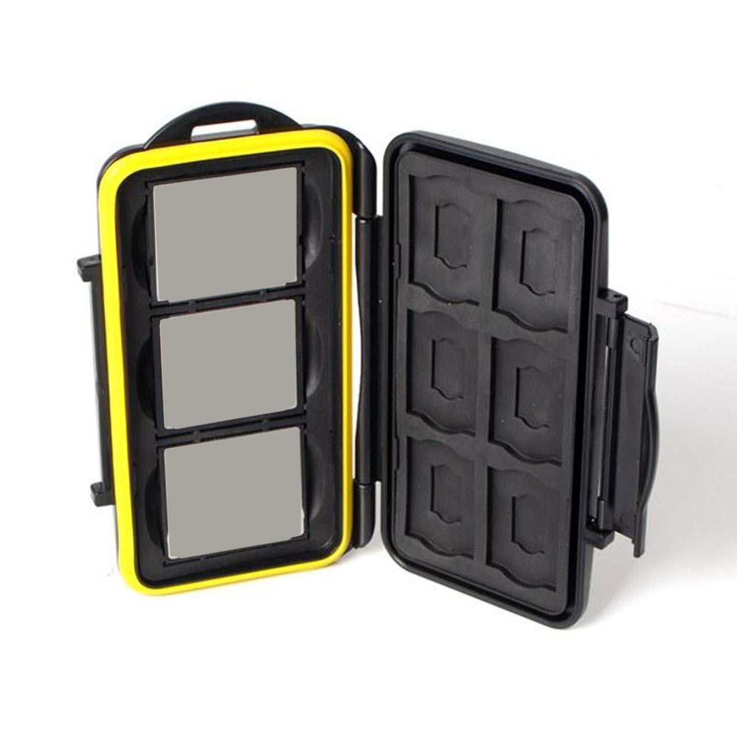 Memory Card Holder Large Capacity Water Resistant Shock Resistant Yellow