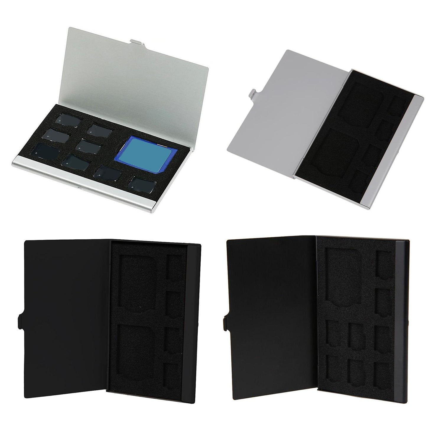 9 Slot Memory Card Case Protector Hold 1SD and for SDHC TF NS Game Card 8 Micro SD + 1 SD BLACK