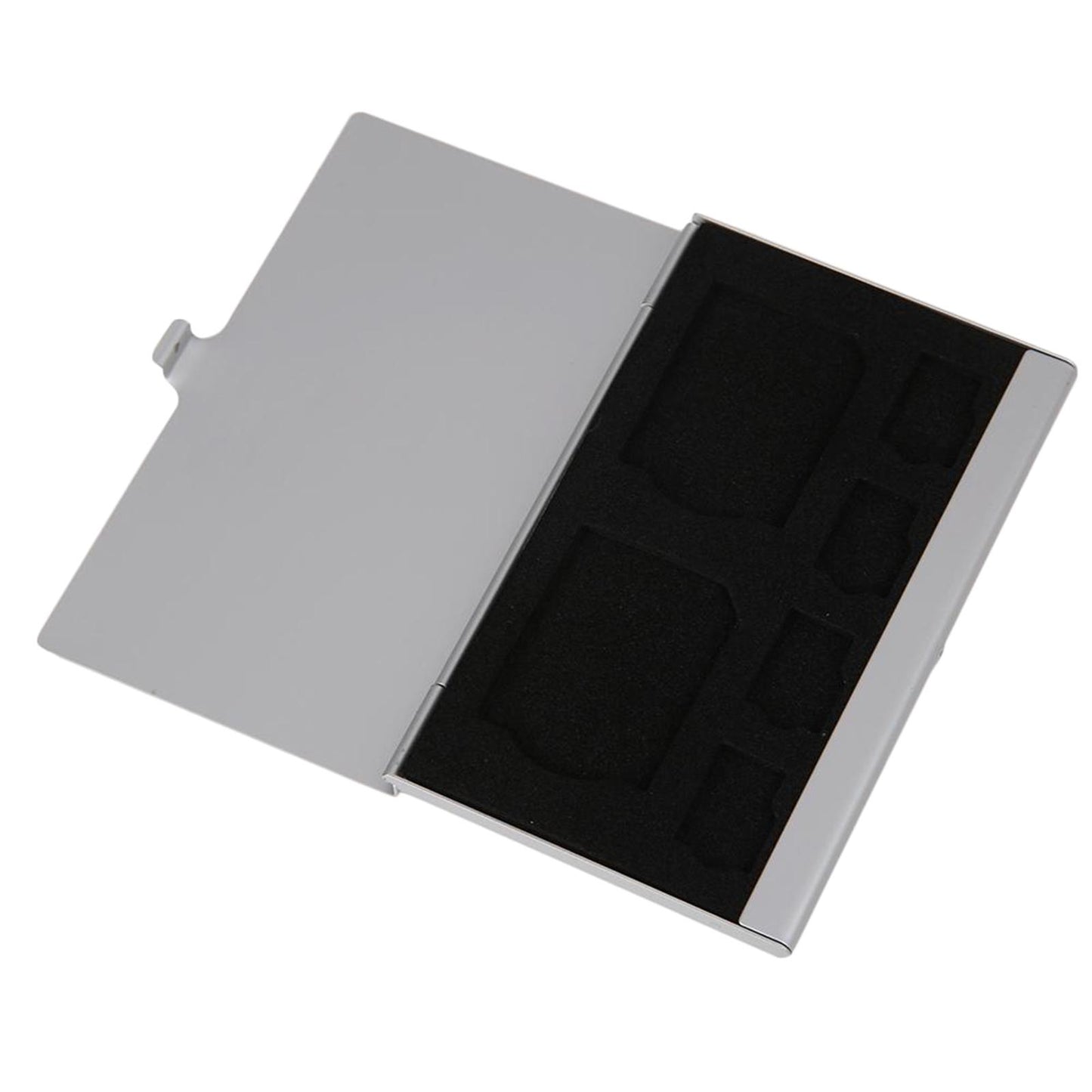 9 Slot Memory Card Case Protector Hold 1SD and for SDHC TF NS Game Card 4 Micro SD + 2 SD Silver