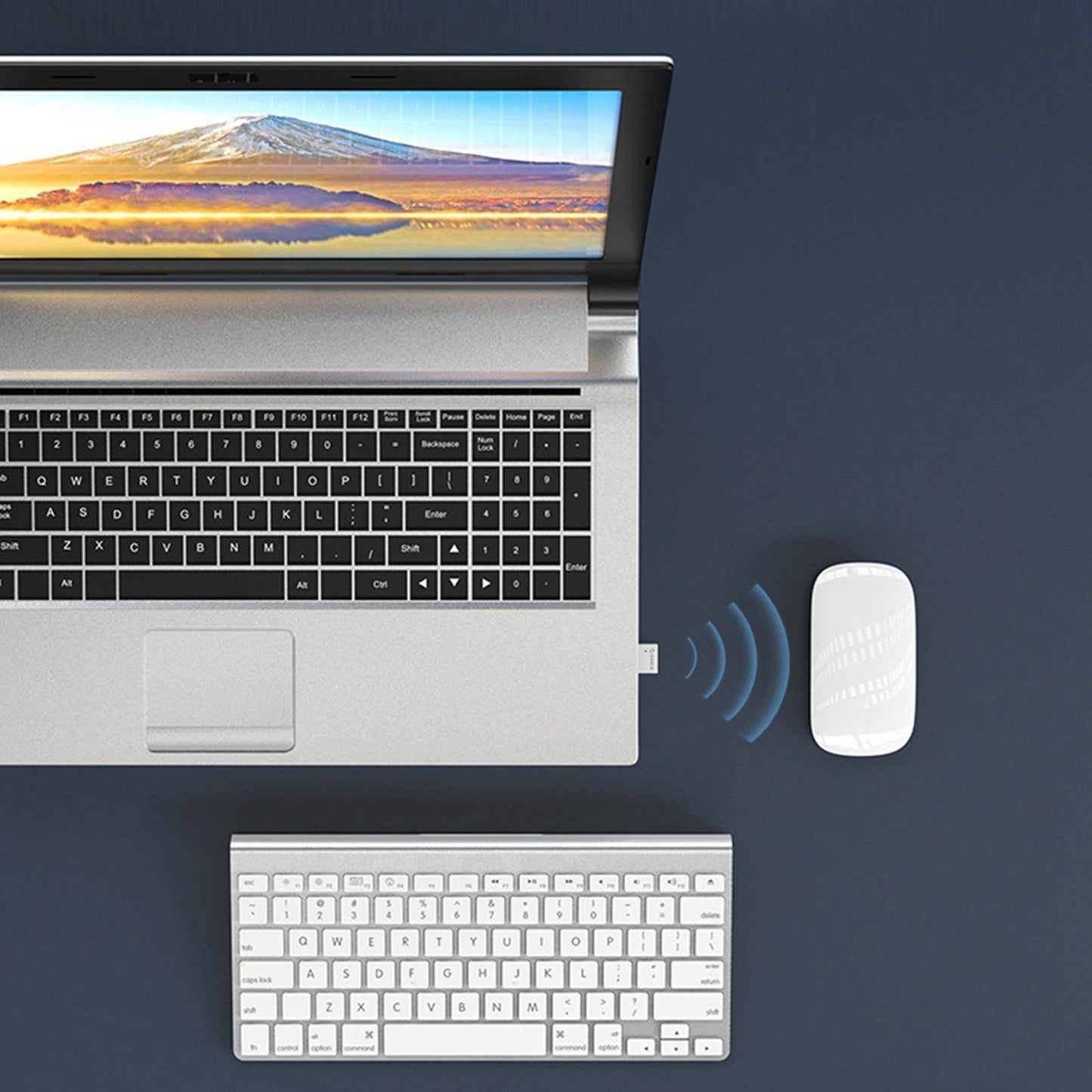 Low Latency Bluetooth Adapter Dongle for Bluetooth Mouse Headphones Speakers White