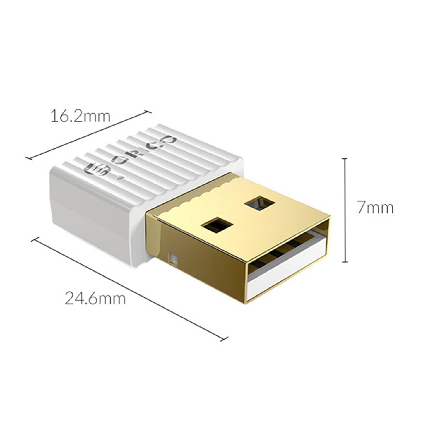 Low Latency Bluetooth Adapter Dongle for Bluetooth Mouse Headphones Speakers White