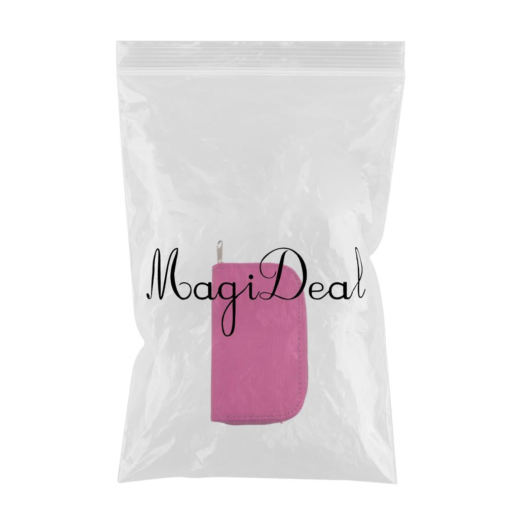 Nylon 22-Slot Memory Card Case Large Capacity Shockproof Protector Rose Red