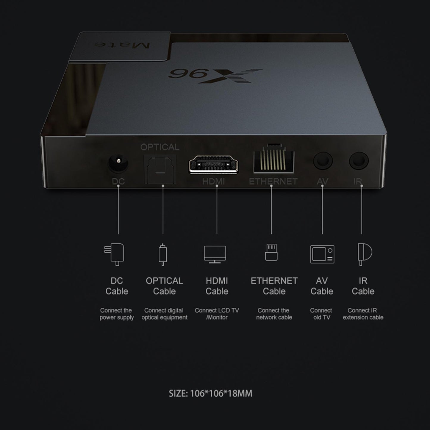 HDMI WiFi Smart Media Player Mini Resolution STB Device UK Plug 4GB 64GB