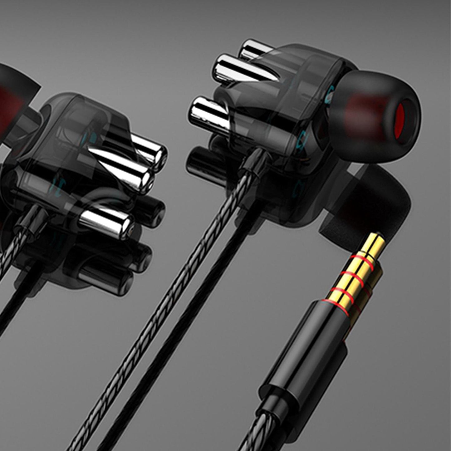 Clear Sport Earbuds Wired Earphones in Ear Headphones 3.5mm Black A