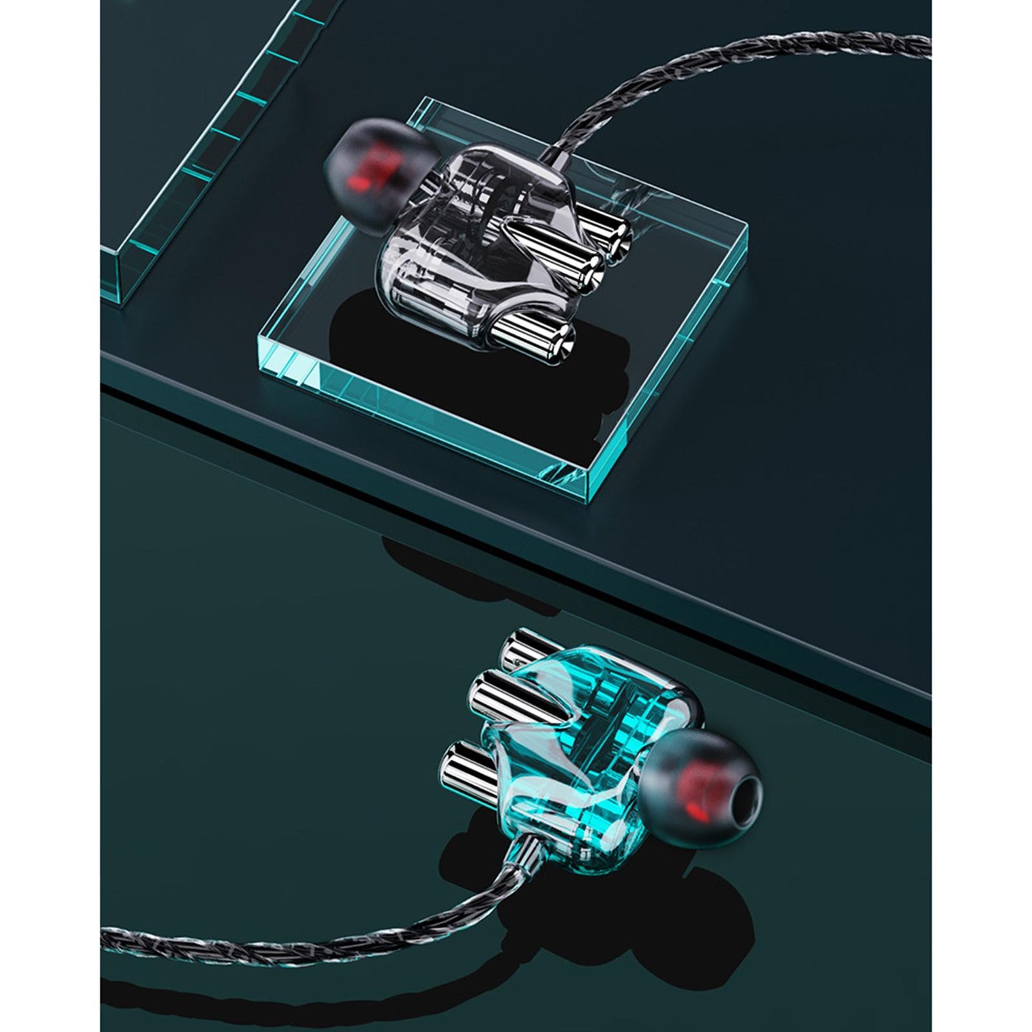 Clear Sport Earbuds Wired Earphones in Ear Headphones 3.5mm White