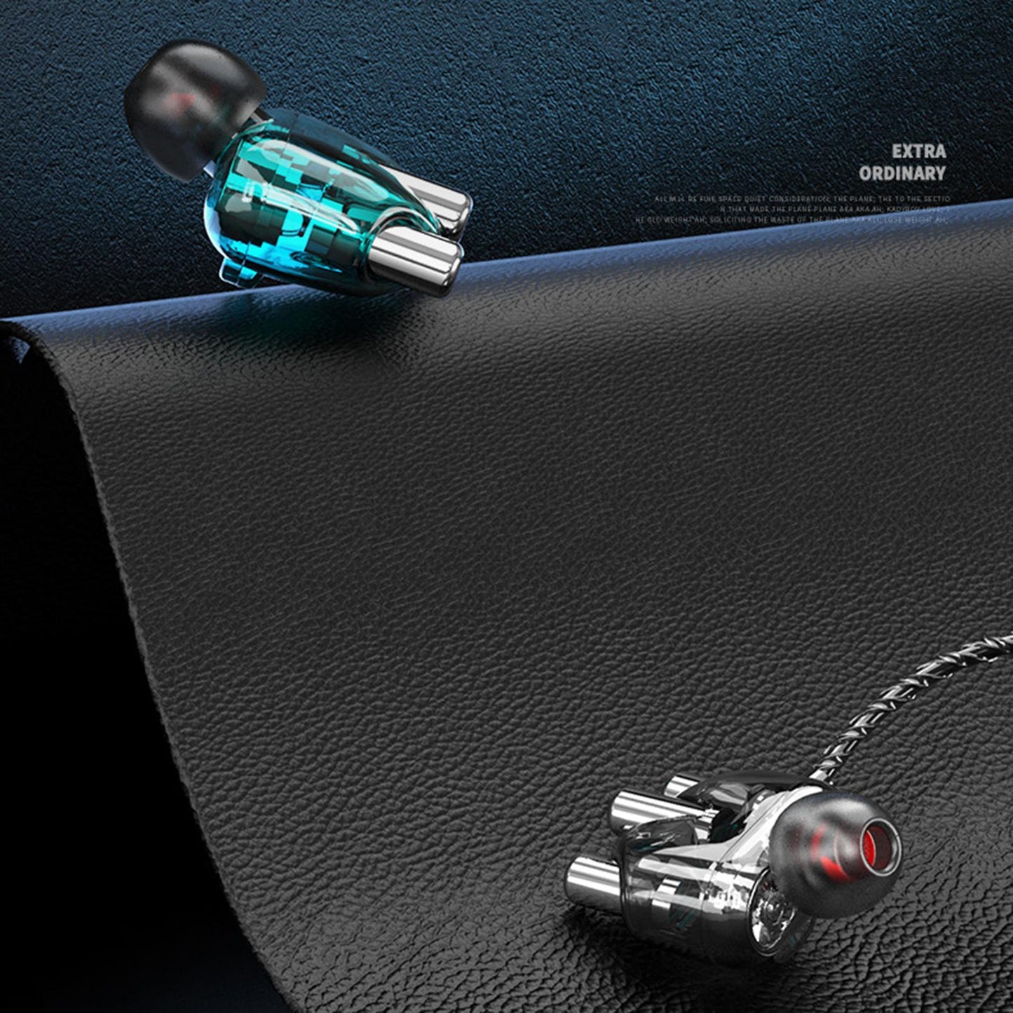 Clear Sport Earbuds Wired Earphones in Ear Headphones 3.5mm Green